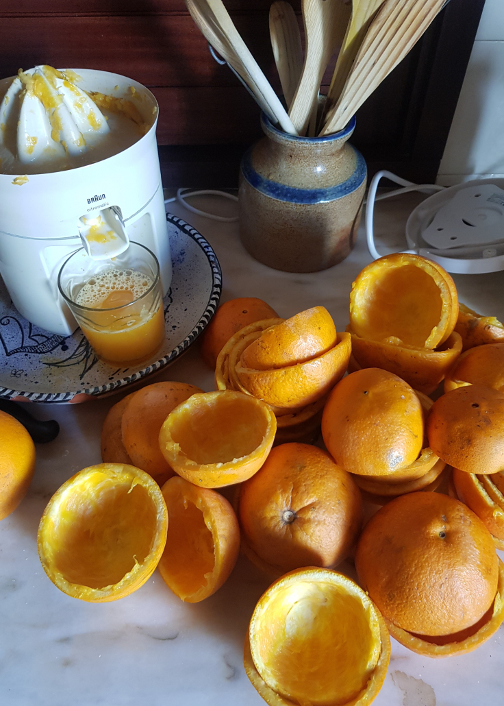 Orangen pressen ist entspannend